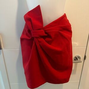 Anthropologie Maeve Red Bow Mini Skirt - Size 14 NWT